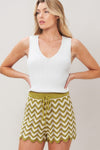 SUNSET STITCH CROCHET KNIT SHORTS