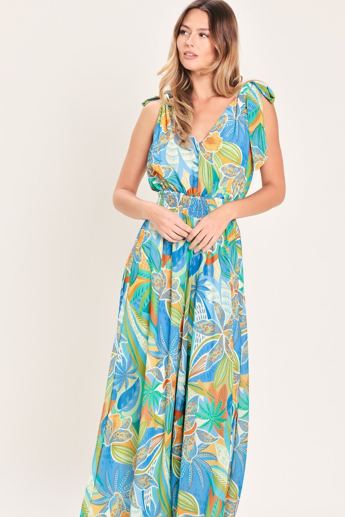 SUNSET ISLAND WOVEN JUMPSUIT