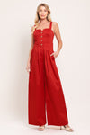 BLACK TIE ROMANCE WOVEN JUMPSUIT