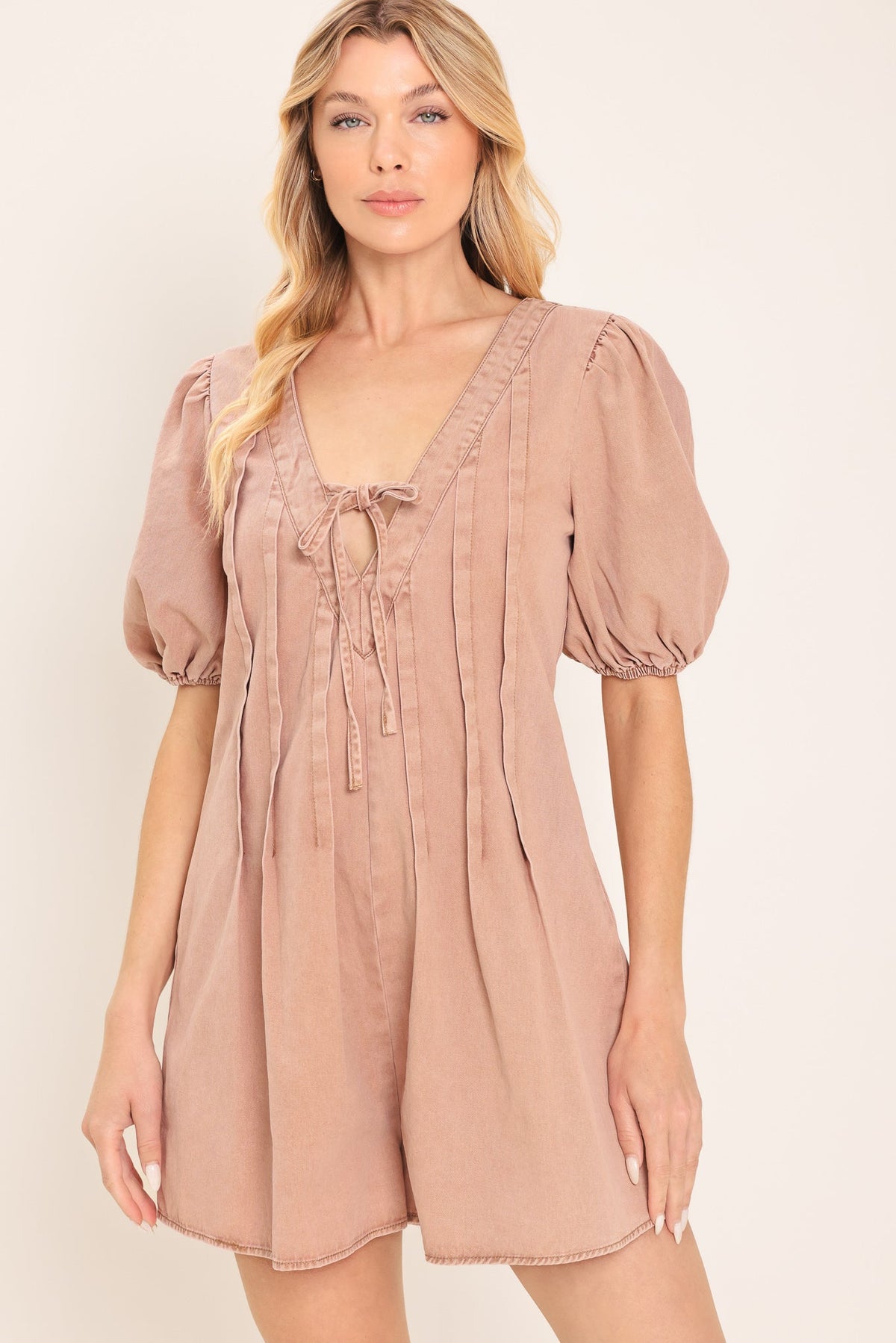 ENGLISH COUNTRYSIDE WOVEN ROMPER