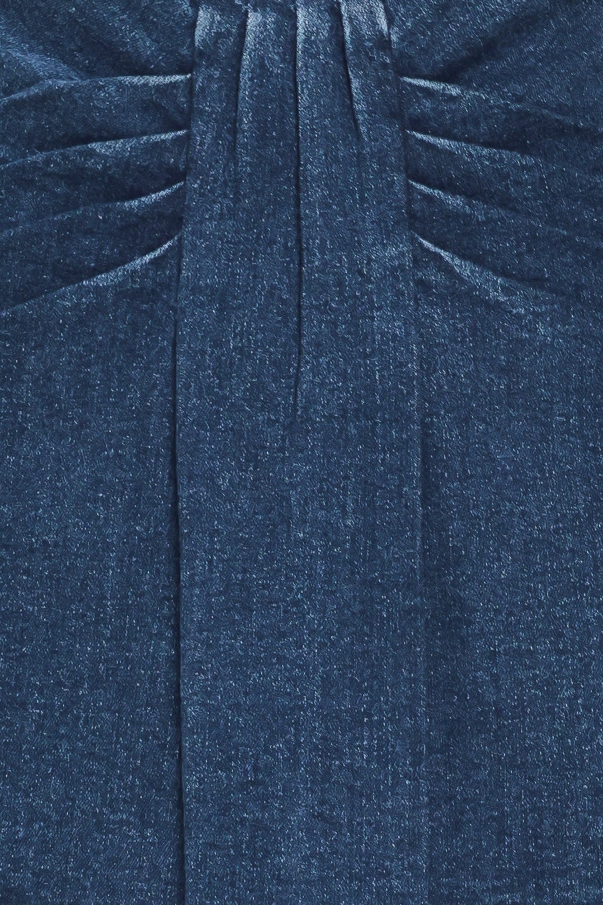 INDIGO RUCHING DENIM SKORT