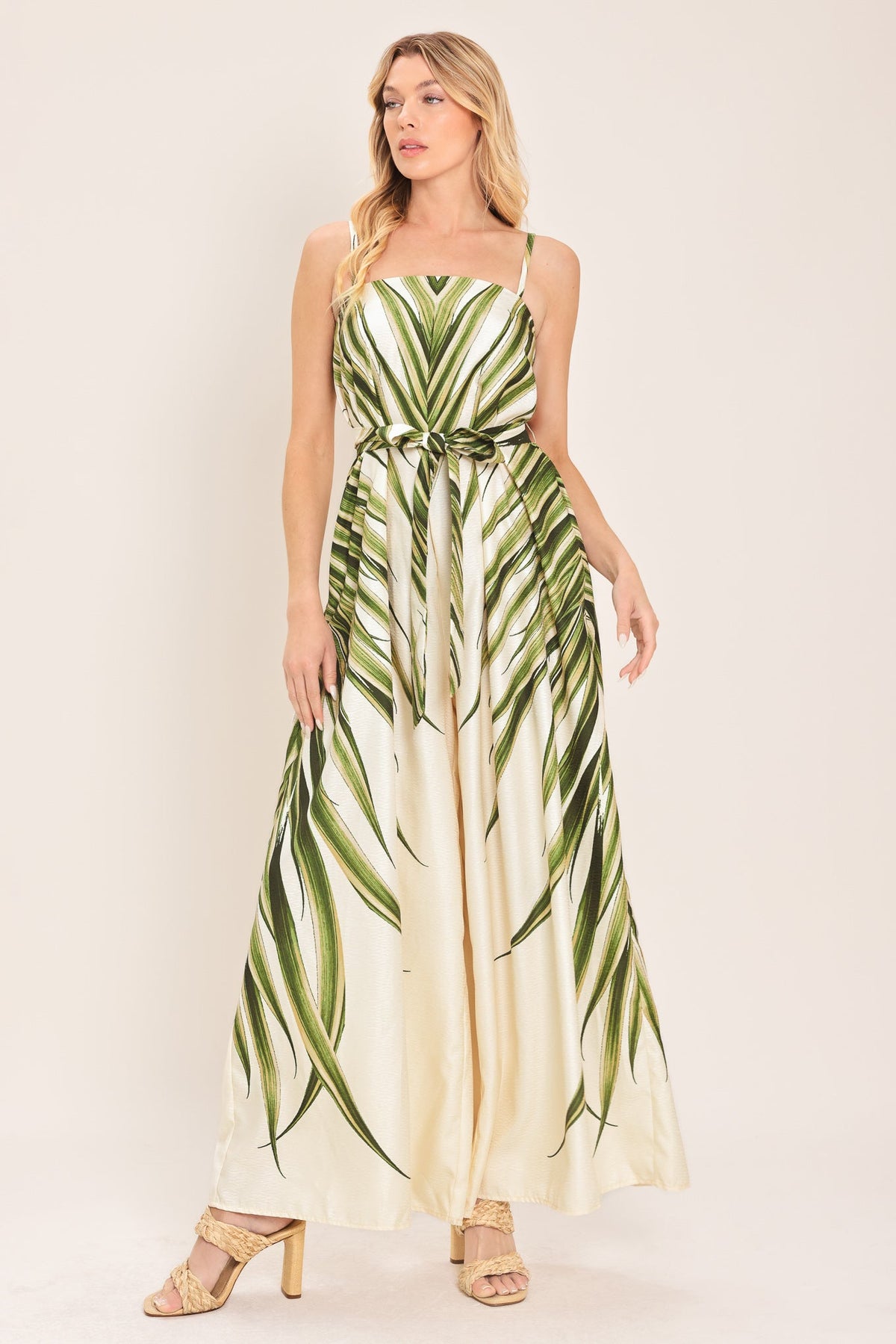 RESORT CANVAS WOVEN JUMPSUIT