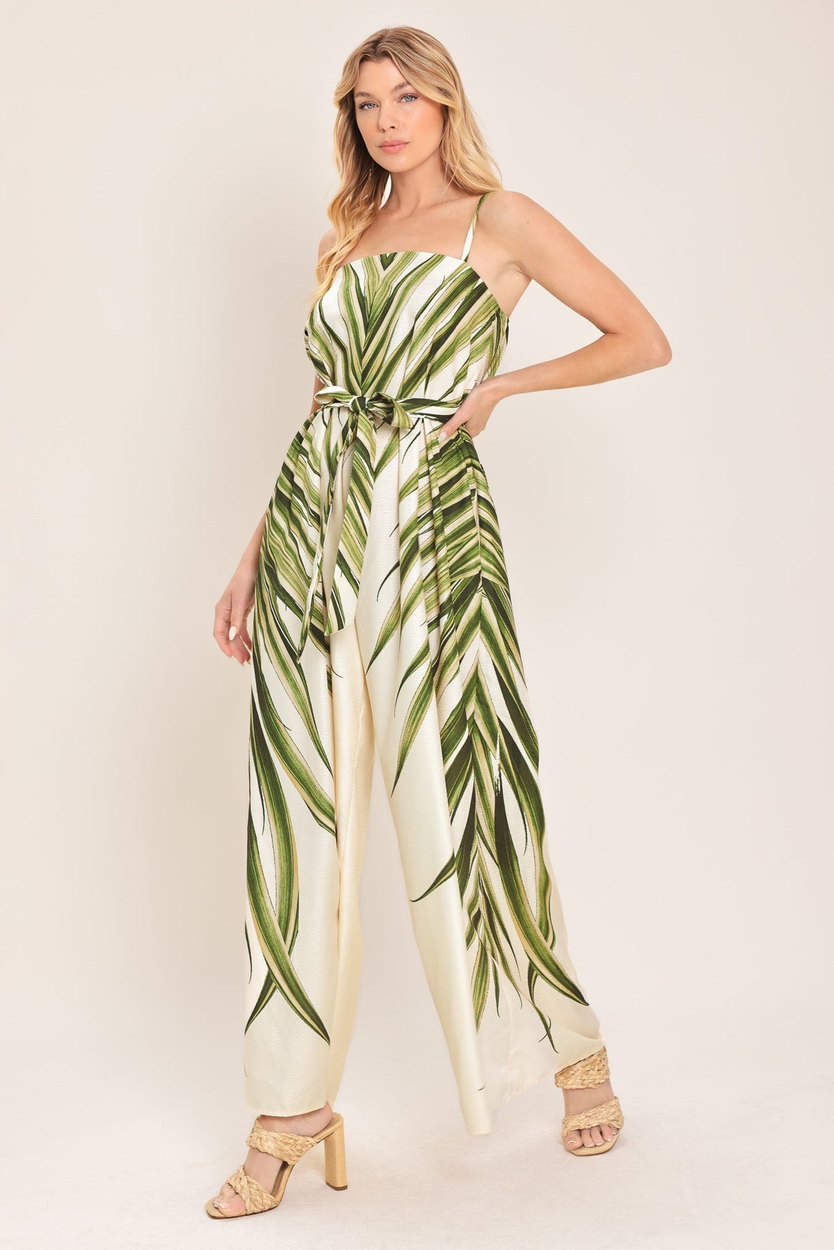 RESORT CANVAS WOVEN JUMPSUIT