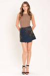 COPPER BLOSSOM WOVEN SKORT