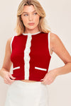 CHERRY SODA SWEATER KNIT TOP
