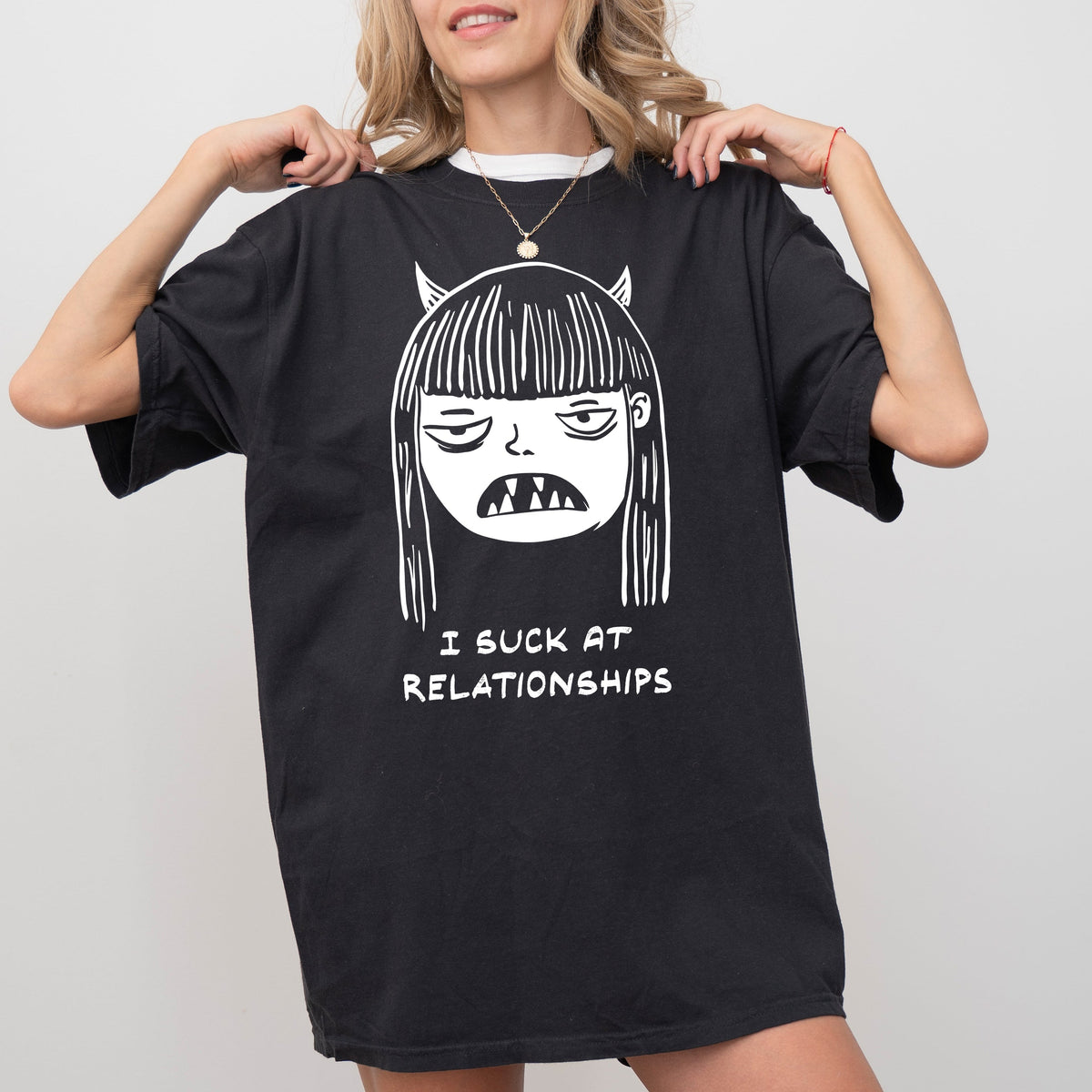 I Suck At Relationships Witch Halloween Spooky Skeleton Macabre Comfort Colors Tee