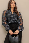 SHARE MY DAY WOVEN ORGANZA TOP