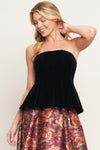 ROYAL PETAL VELVET TOP