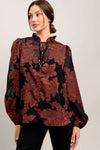 JUST DARK ENOUGH TO FEEL SPECIAL WOVEN TOP