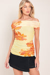 GOLDEN HOUR POWER MESH TOP