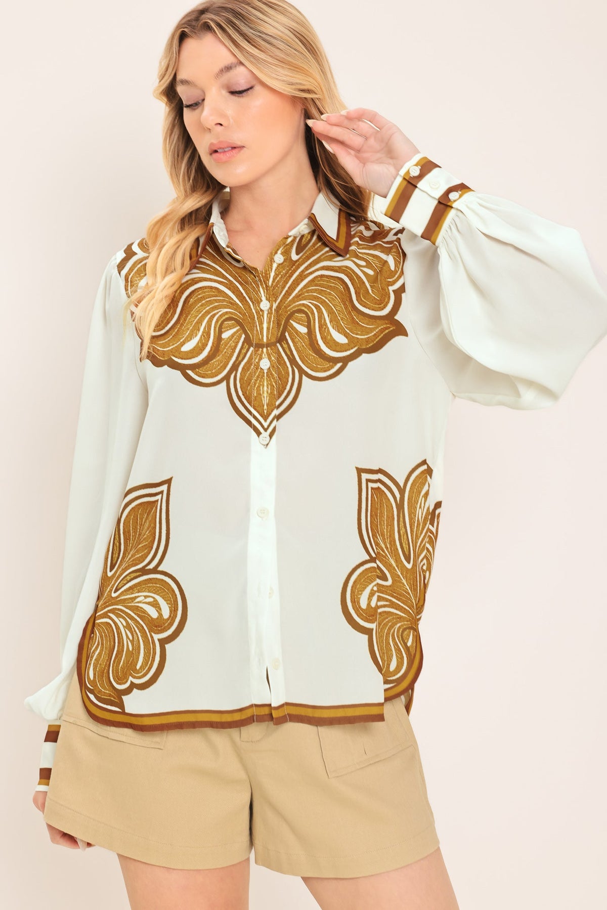 DESERT BLOOM WOVEN TOP