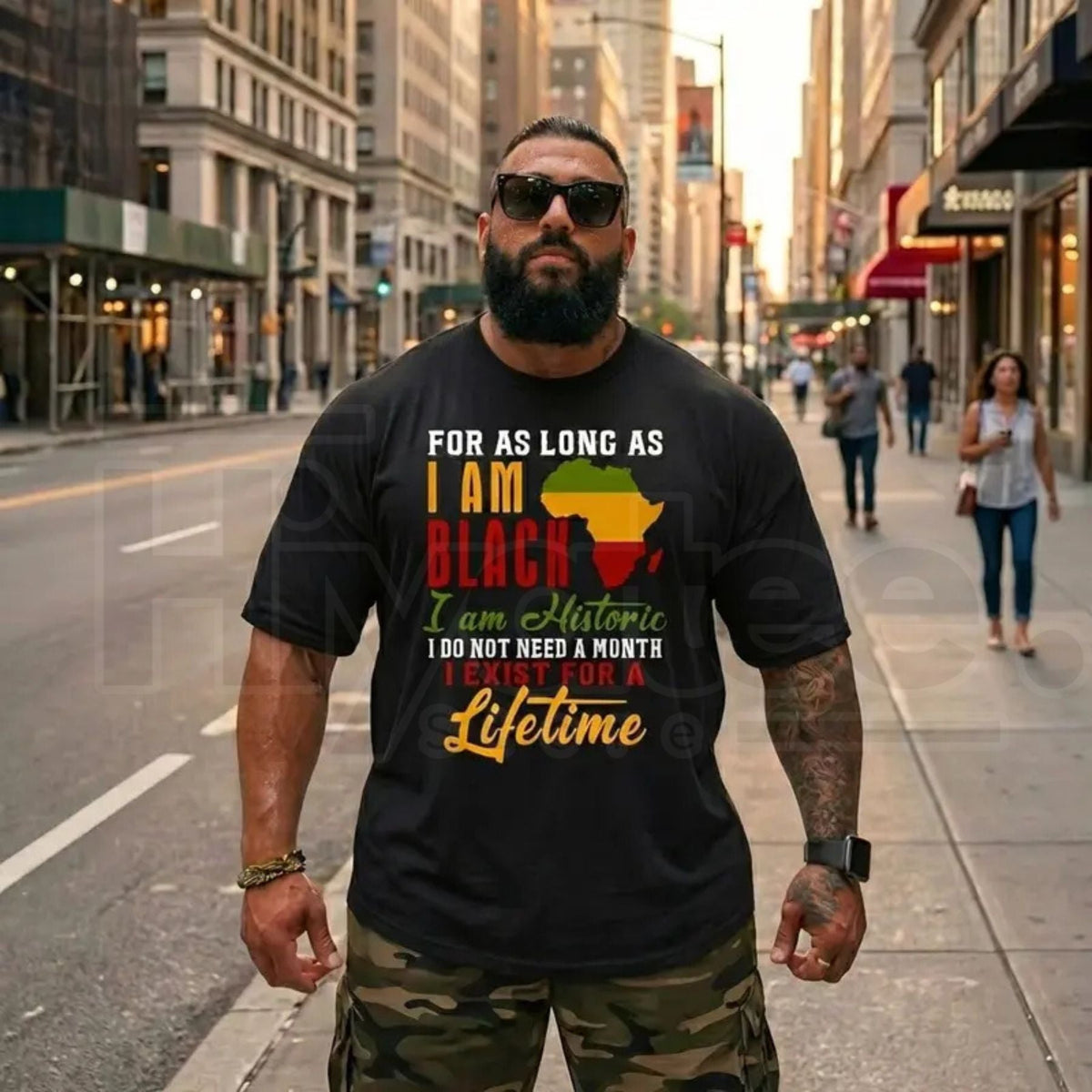 "I Am Black History" – Black History Month Bold Graphic Design