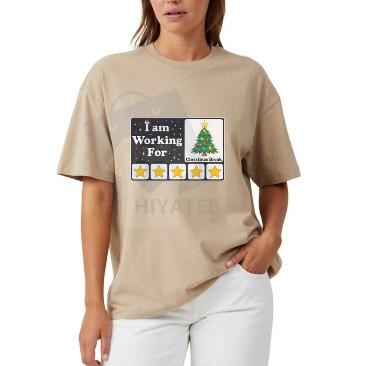 "I Am Working For Christmas Break" Shirt – Holiday Cheer Funny Statement Tee