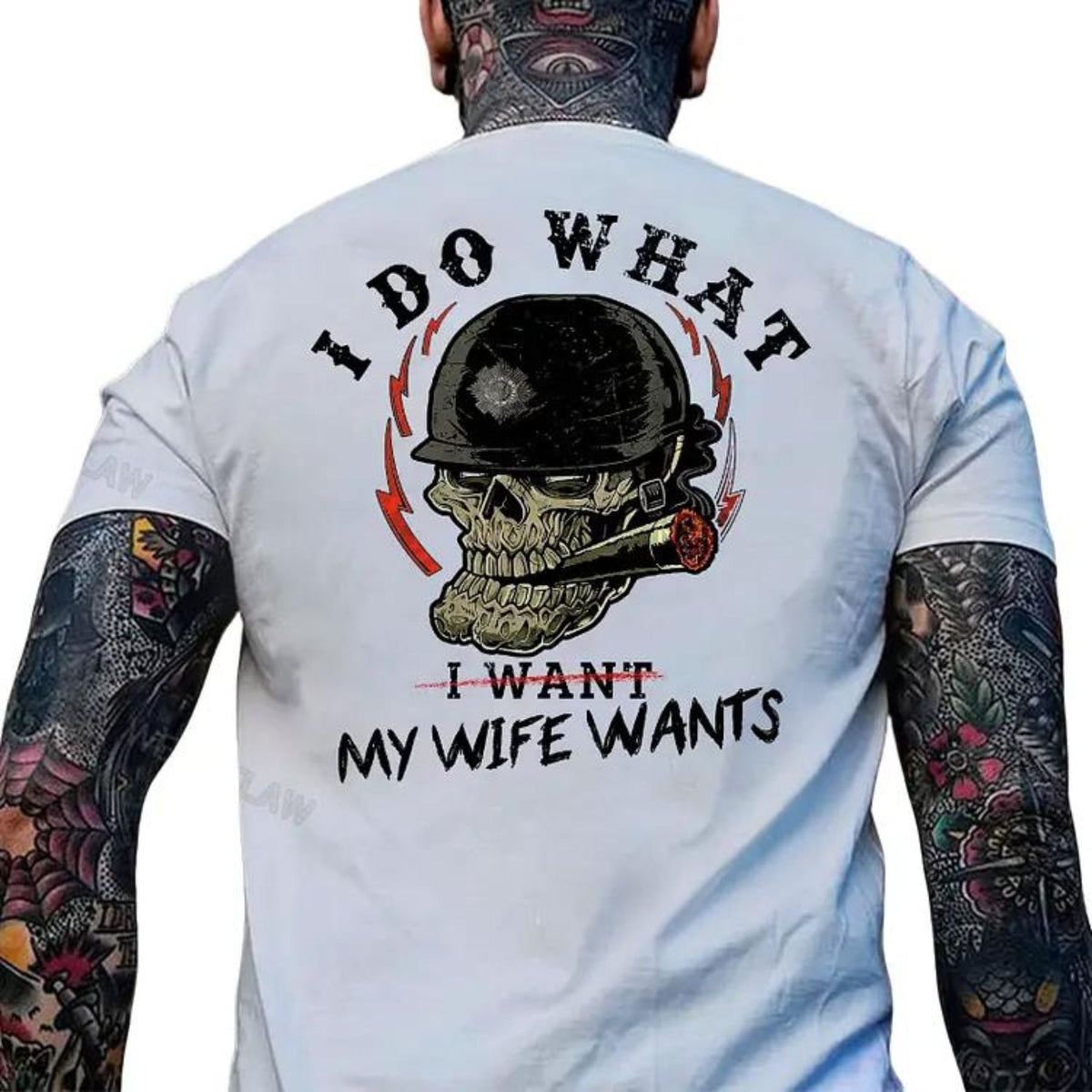 "I Do What My Wife Says" Funny Husband Shirt - Men’s Casual Graphic Tee, Wife Rules Streetwear