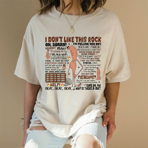 "I Don’t Like This Rock" T-Shirt - Marcus & Robert Graphic Tee, Funny Podcast Streetwear