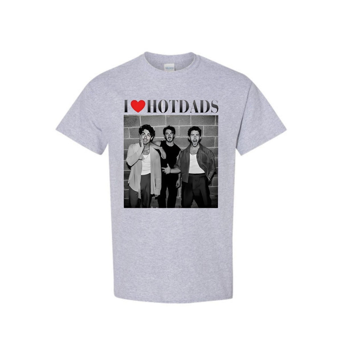 "I Love Hot Dads" Funny Jonas Siblings Tour Tee - Vintage Graphic Shirt, Concert Fan Gift
