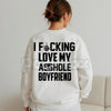 I Love My Boyfriend Sweatshirt | Cute Relationship Jumper | Girlfriend Affection Crewneck | Sweet Couple Gift
