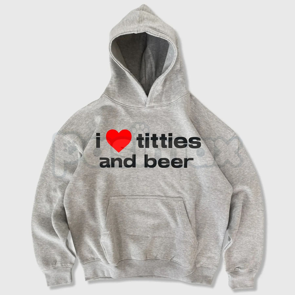 "I Love Titties and Beer" Hoodie – Funny Adult Humor Slogan Pullover, Raunchy Party Apparel, Unisex