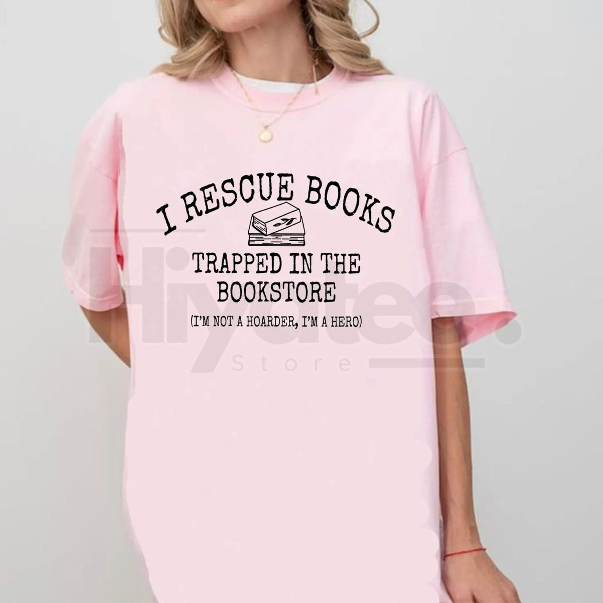 "I Rescue Books Trapped In The Bookstore" Classic T-Shirt – Funny Book Lover Hero Tee