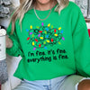 I'm Fine, It's Fine, Everything Is Fine Christmas Cozy Quote Edition Premium Sweatshirt