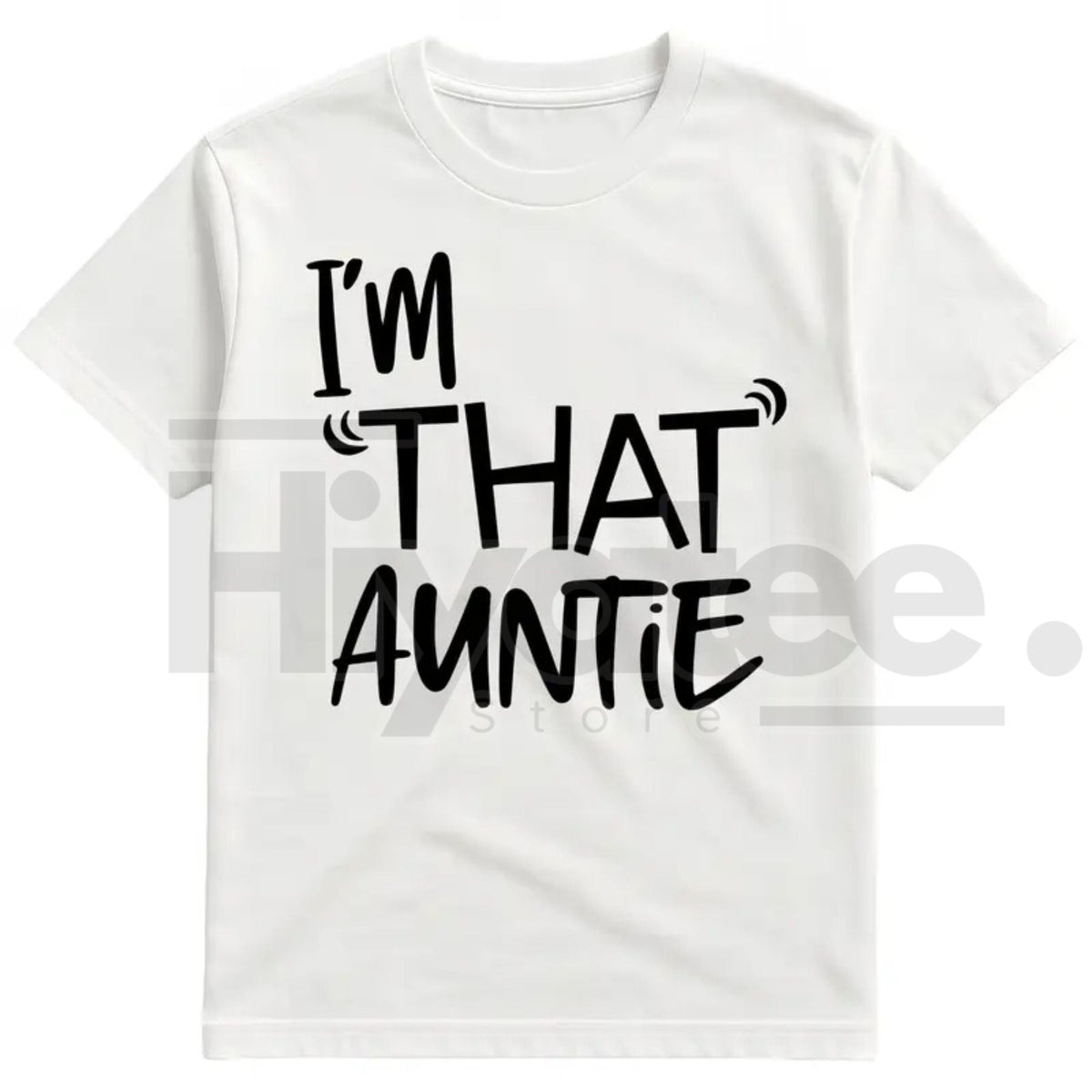 "I'm That Auntie" Funny Best Aunt Tee – Cotton Women's Plus Size Crew Neck Top