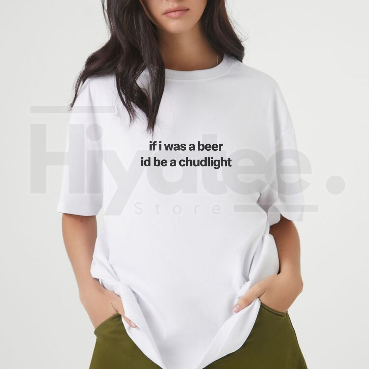 “If I Was a Beer I’d Be a Chudlight” Funny Drinking T-Shirt – Humor Quote Graphic Tee, Unisex Cotton Shirt