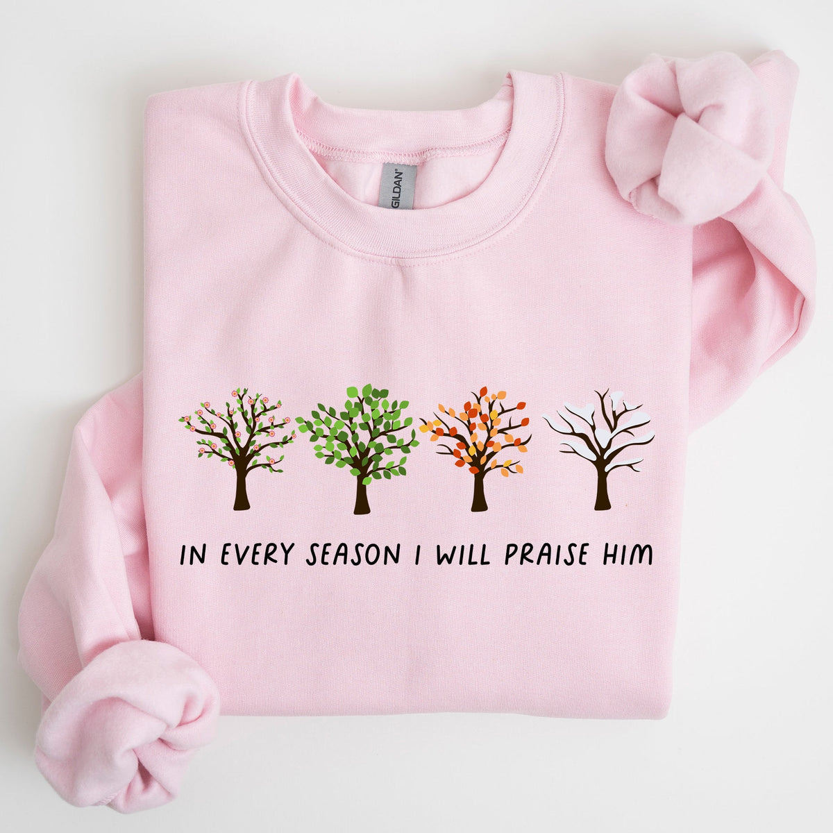In Every Season I Will Praise Him Jesus Love Christian Faith Bible Truths Christian Symbol Sweatshirt