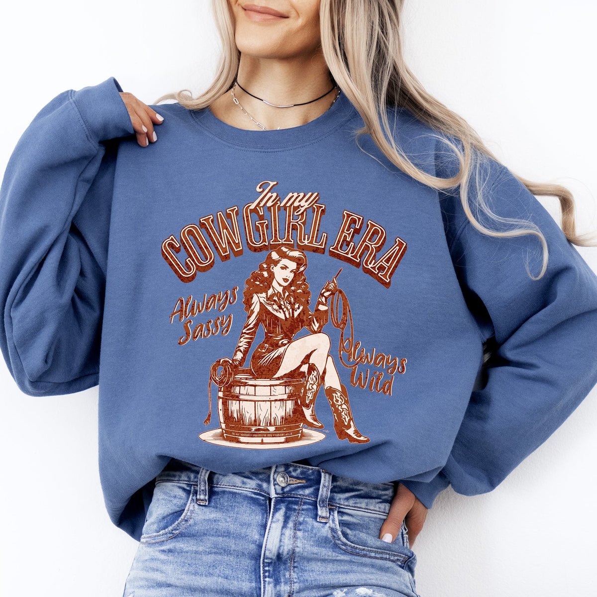 In My Cowgirl Era Sassy Western Country Cozy Fleece Everyday Ride Ready Western Lifestyle Sweatshirt