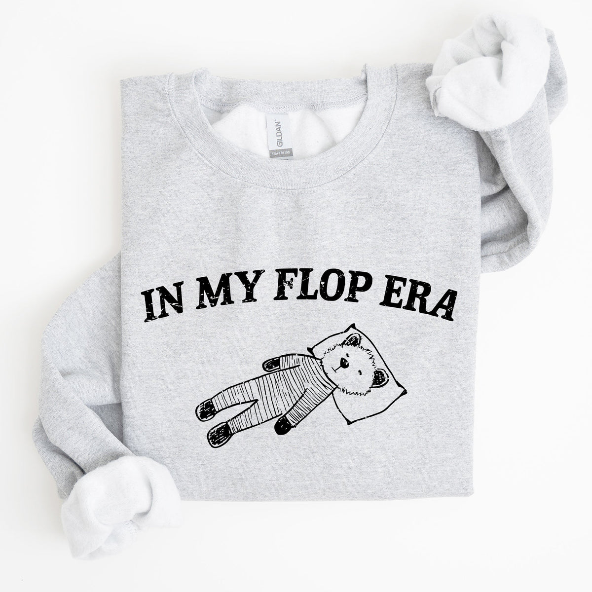 In My Flop Era Bear Meme Aesthetic Signature Edition Cozy Vintage Playful Premium Sweatshirt