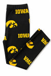 Iowa Black Tigerhawk Leggings