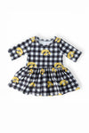 Iowa Plaid Tigerhawk 3/4 Sleeve Twirl Bodysuit
