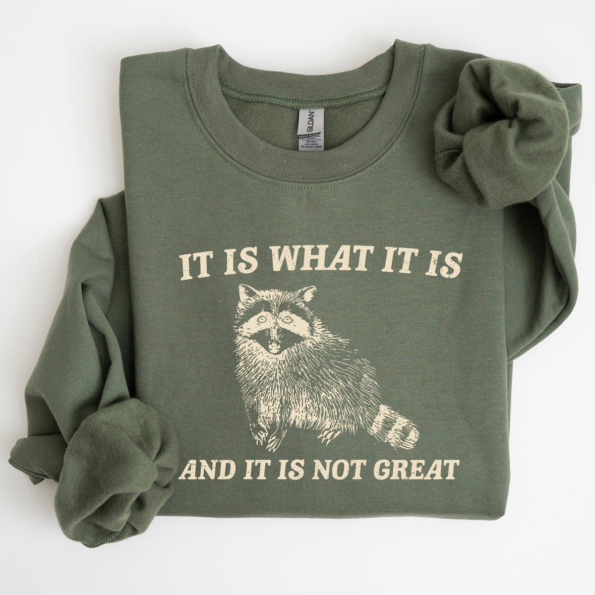 It Is What It Is And It Is Not Great Raccoon Funny Limited Edition Comfort Colors Everyday Casual Wear Sweatshirt