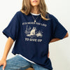 It's Never Too Late To Give Up Raccoon Meme Aesthetic Funny Comfort Colors Tee