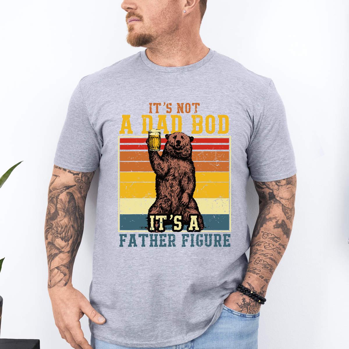 It's Not A Dad Bod, It's A Father Figure Bear Beer Father's Day Official Graphic Tee