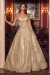 Ladivine J915 Shimmering Glitter Tulle Boned Corset Ball Gown