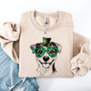 Jack Russell Irish St Patrick's Day Lucky Dog Portrait Design Cozy Premium Sweatshirt