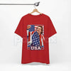 Jack Hughes Team USA Hockey Fan T-Shirt - Olympic USA Graphic Tee, Premium Heavyweight 100% Cotton Hockey Top, American Playmaker Fan Apparel, Winter Games 2026 Commemorative Shirt, USA Hockey Jersey Inspired Tee
