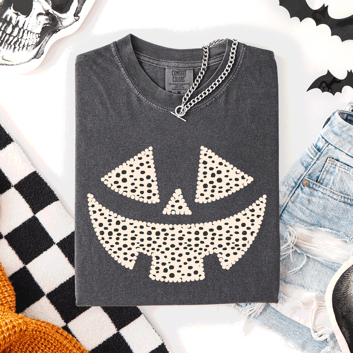 Jack-O-Lantern Dalmatian Print Halloween Night Parade Edition Comfort Colors Tee