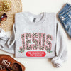 Jesus, The Reason For The Season Leopard Print Christian Faith Christmas Statement Sweatshirt