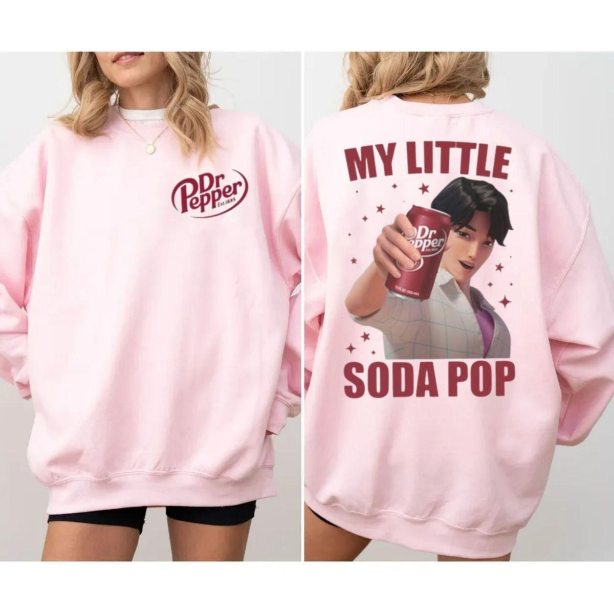 Jinu Dr Pepper Sweatshirt – My Little Soda Pop Jinu Crewneck
