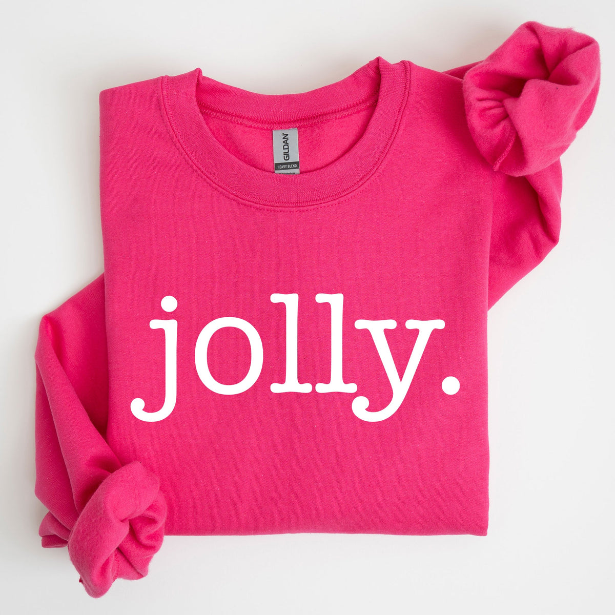 Jolly Classic Minimalist Christmas Winter Snow Santa Festive Cozy Fleece Lined Sweatshirt