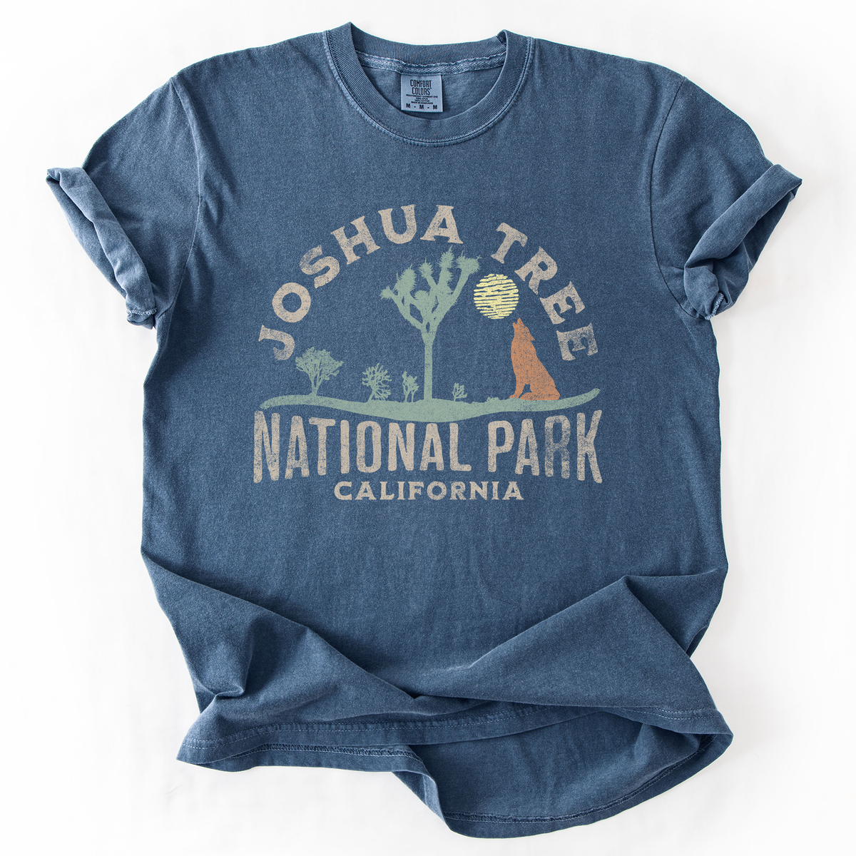 Joshua Tree National Park Desert Vistas Camping And Hiking Adventure Landscape Illustration Comfort Colors Tee