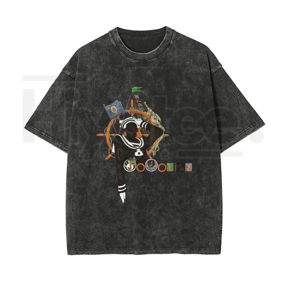 Josuke Higashikata Retro Wash T-Shirt – Anime Inspired Cotton Graphic Tee