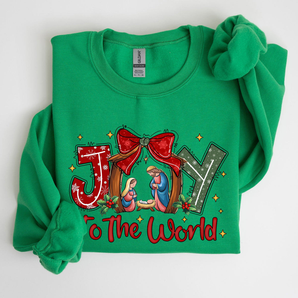 Joy To The World True Story Christian Nativity Christmas Religious Inspirational Holiday Sweatshirt