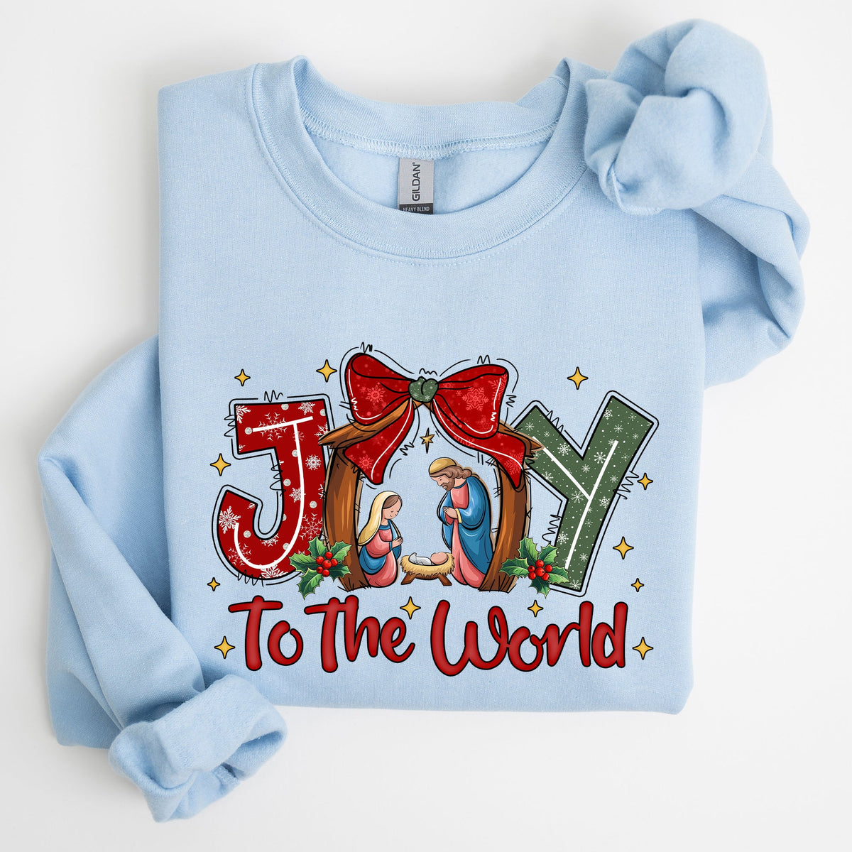Joy To The World True Story Christian Nativity Christmas Religious Inspirational Holiday Sweatshirt