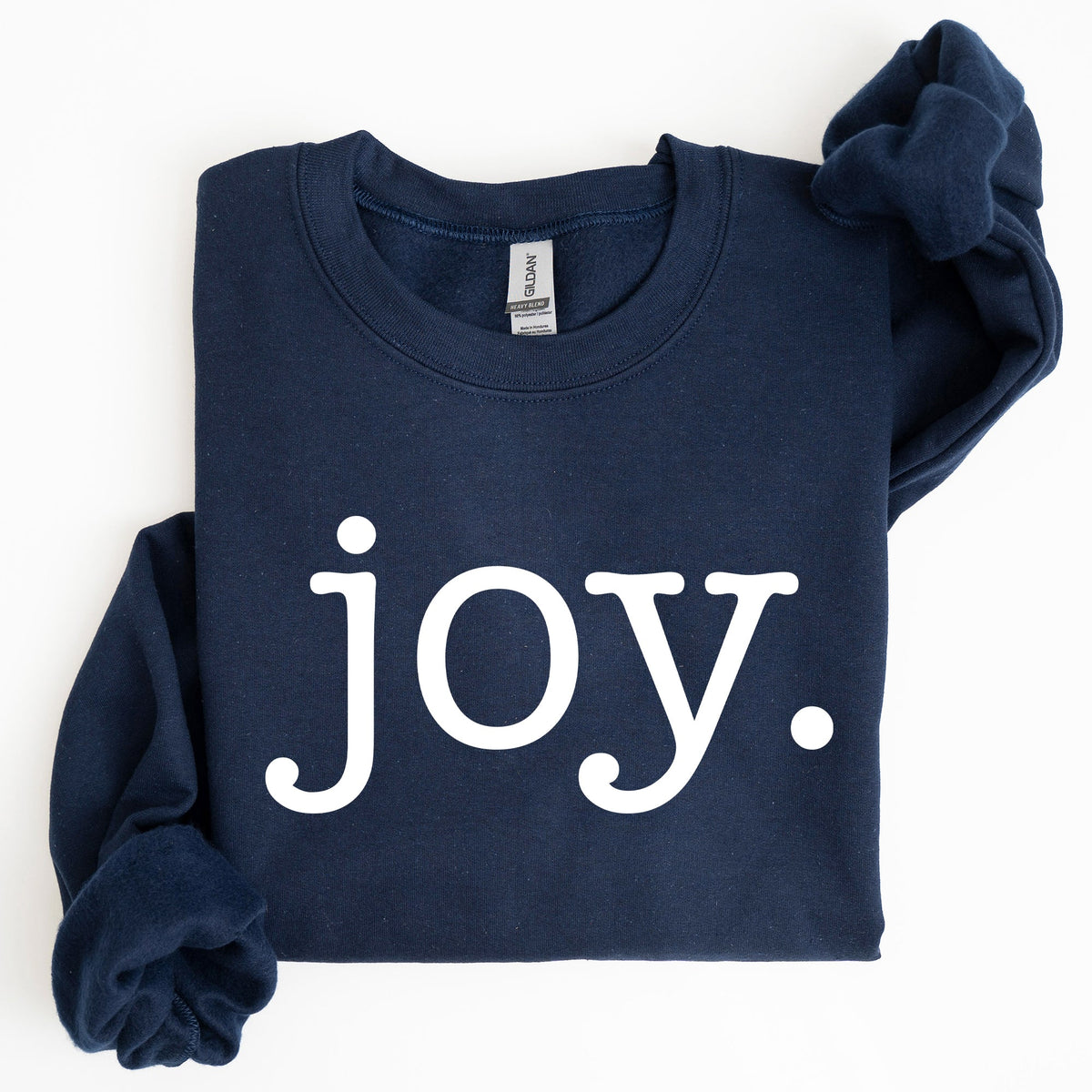 Joy, Classic Minimalist, Christmas, Winter, Snow, Santa Graphic Sweatshirt