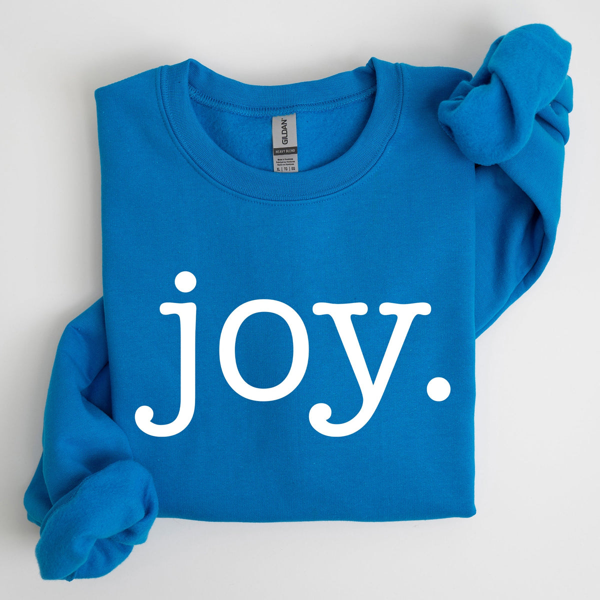 Joy, Classic Minimalist, Christmas, Winter, Snow, Santa Graphic Sweatshirt