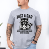 Just A Dad Who Always Came Back With The Milk Raccoon Retro Vintage Classic Graphic Tee