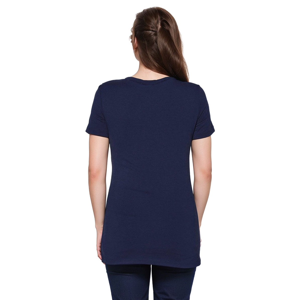 Women's V-neck Short Sleeve Basic Tee