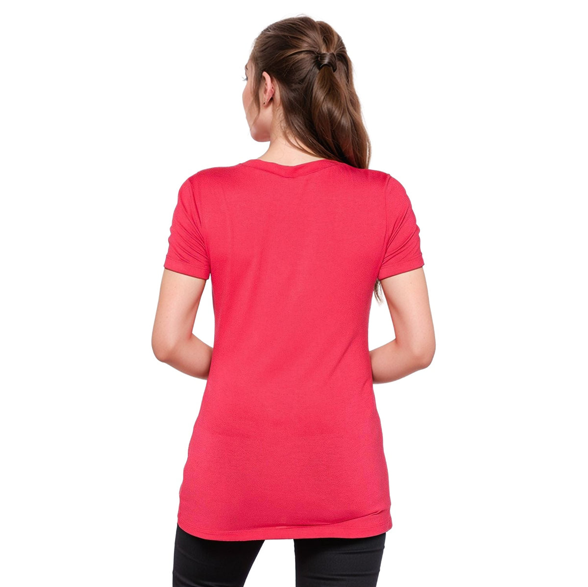 Women's V-neck Short Sleeve Basic Tee